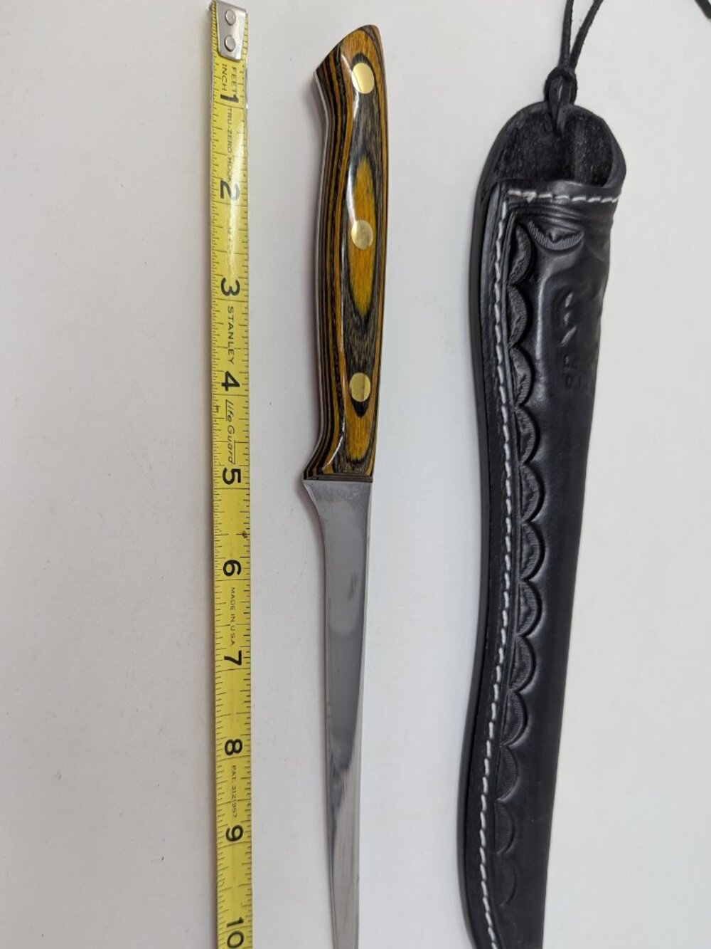 Genuine handmade Leech Lake Fillet knife 7.5" blade SIGNED by Don Canney 1998